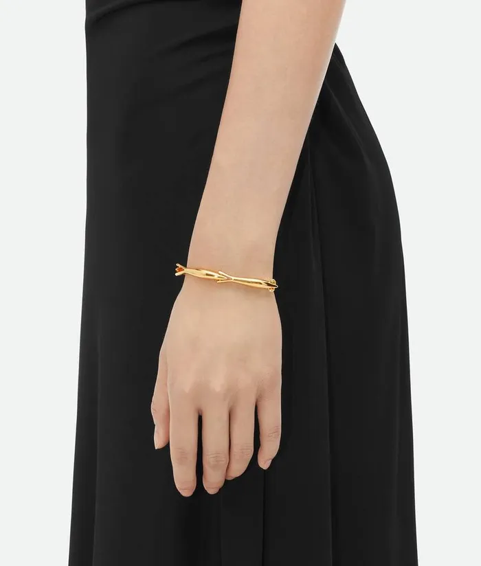 Women Bottega Veneta Bracelets Sardine Bracelet Yellow Gold