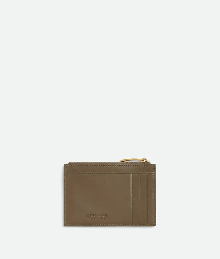 Women Bottega Veneta Card Cases Intrecciato Zippered Card Case Pinecone
