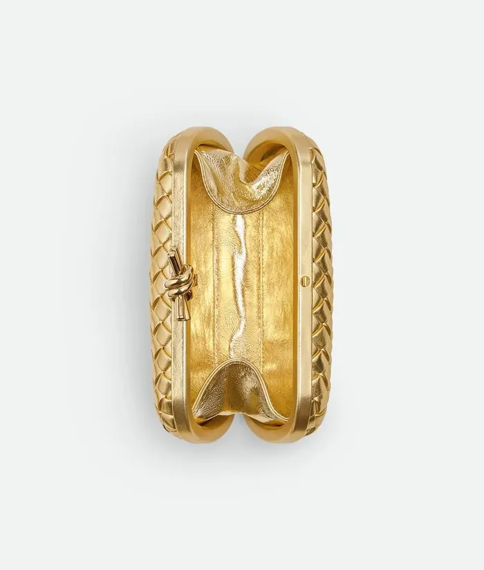 Women Bottega Veneta Clutch Knot Gold