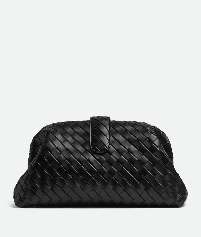 Women Bottega Veneta Clutch Maxi Lauren 1980 Black