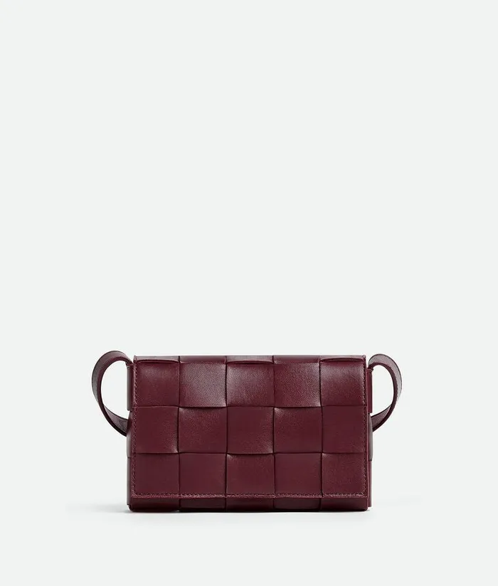 Women Bottega Veneta Crossbody Small Cassette Barolo