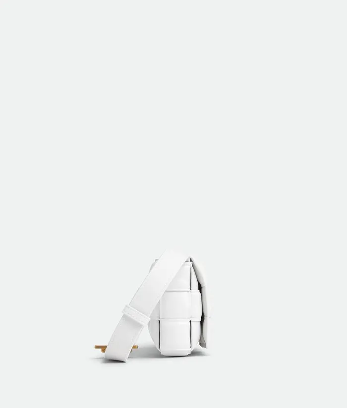 Women Bottega Veneta Crossbody Small Padded Cassette White