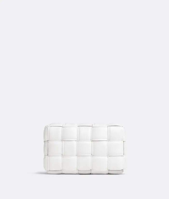 Women Bottega Veneta Crossbody Small Padded Cassette White