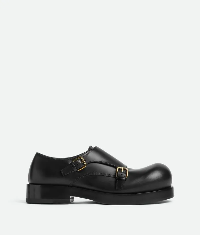 Women Bottega Veneta Flats Helium Monk Strap Black