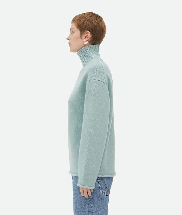 Women Bottega Veneta Knitwear Textured Cashmere Jumper Mint