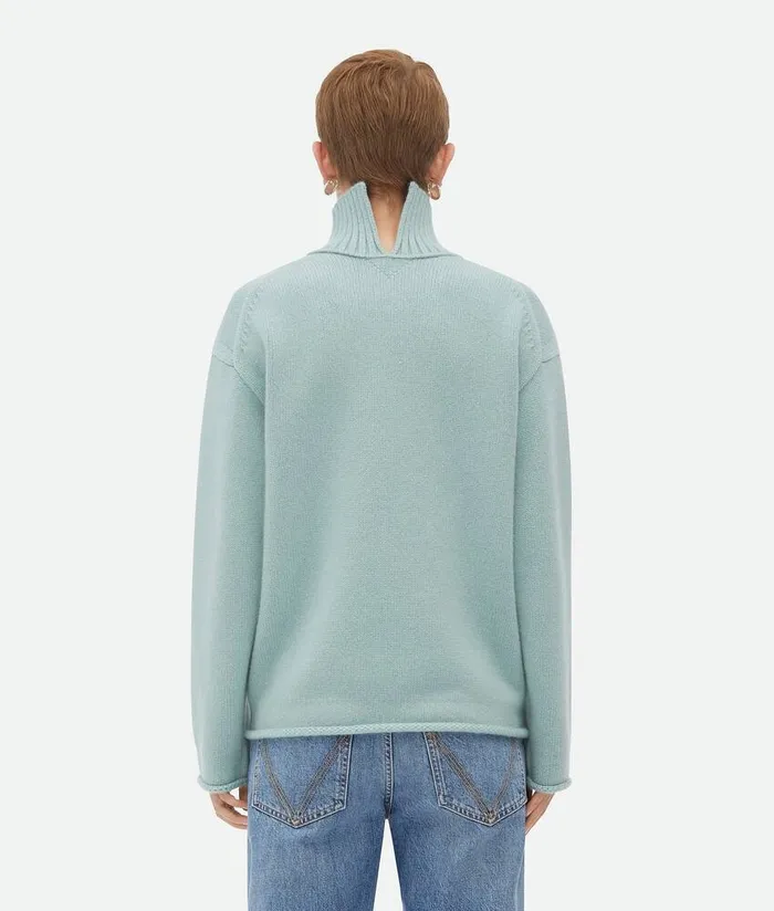 Women Bottega Veneta Knitwear Textured Cashmere Jumper Mint
