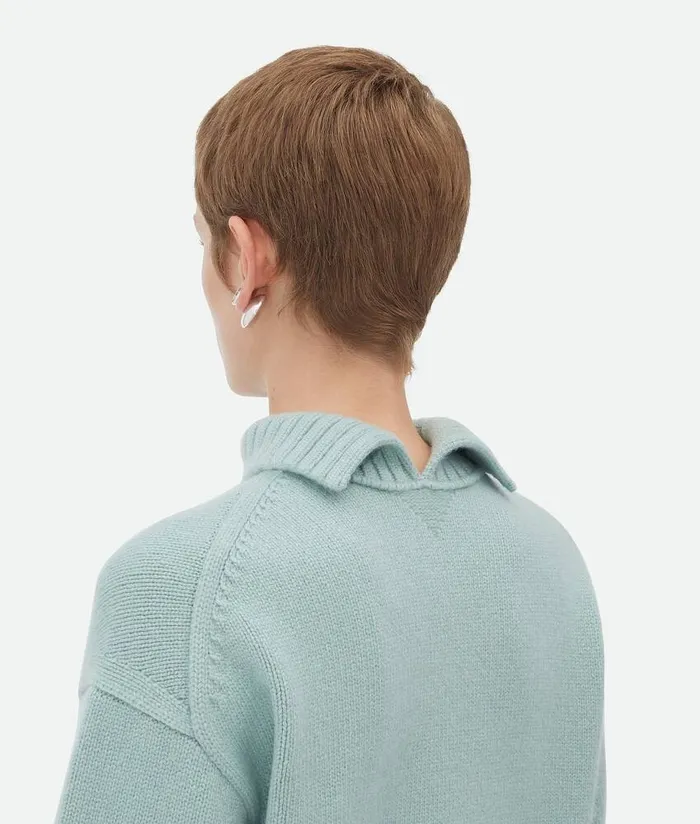 Women Bottega Veneta Knitwear Textured Cashmere Jumper Mint