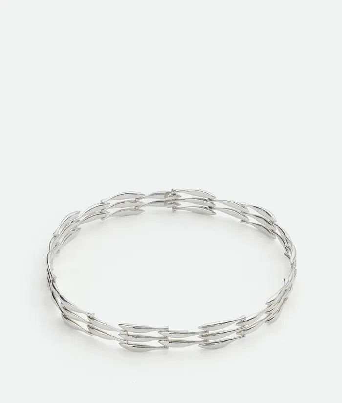 Women Bottega Veneta Necklaces Sardine Necklace Silver