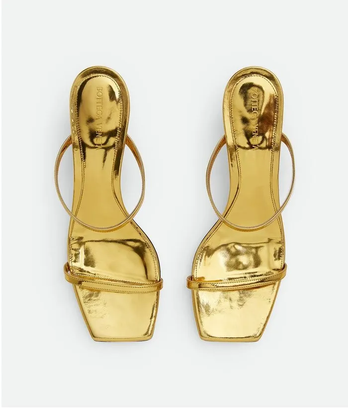 Women Bottega Veneta Sandals Knot Mule Gold