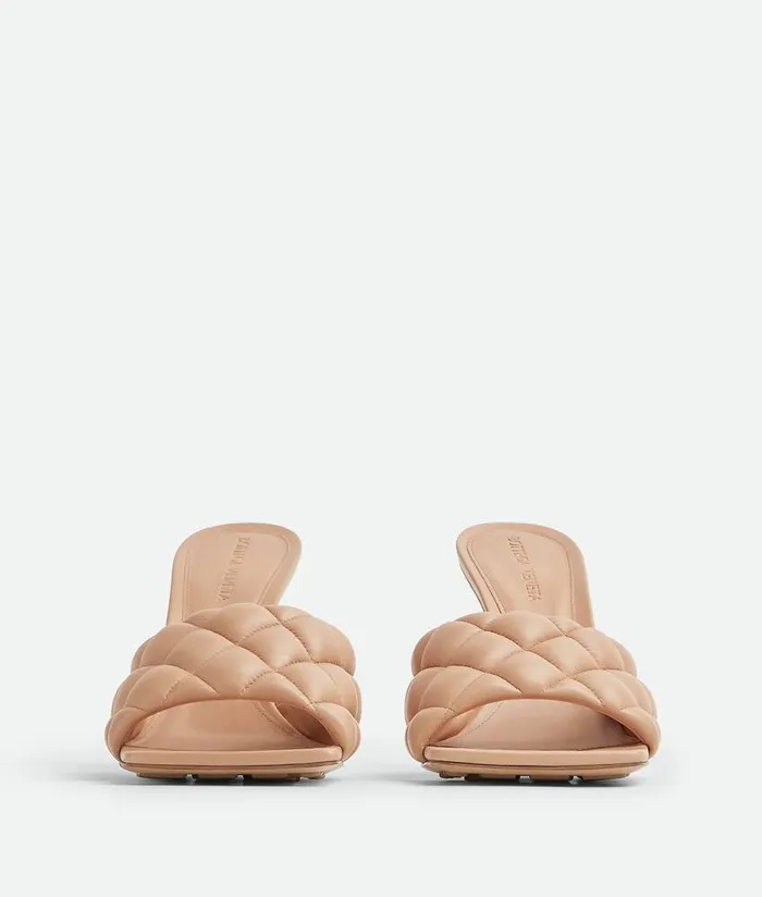 Women Bottega Veneta Sandals Padded Mule Cipria