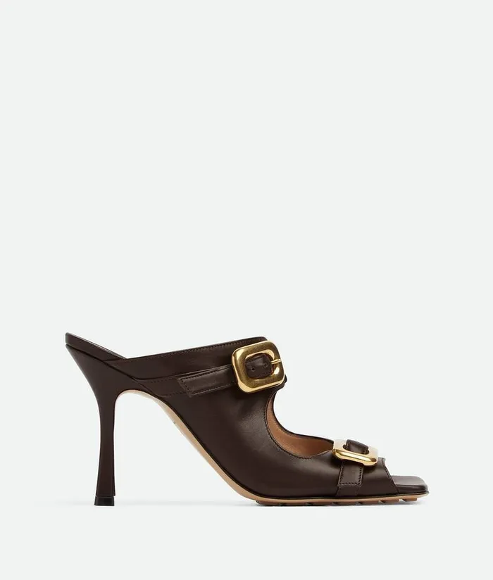 Women Bottega Veneta Sandals Stretch Buckle Mule Sandal Fondant