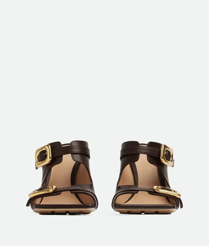 Women Bottega Veneta Sandals Stretch Buckle Mule Sandal Fondant