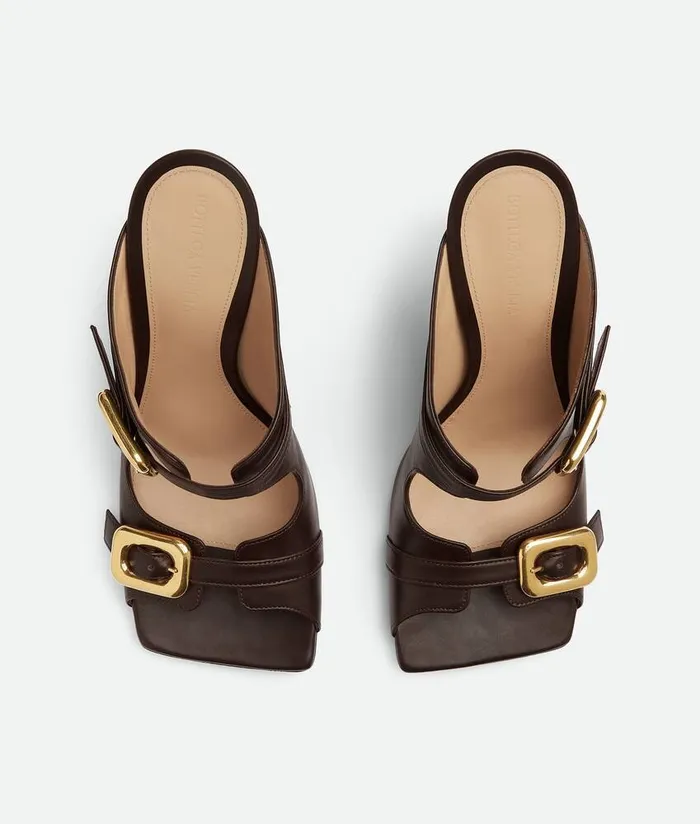 Women Bottega Veneta Sandals Stretch Buckle Mule Sandal Fondant