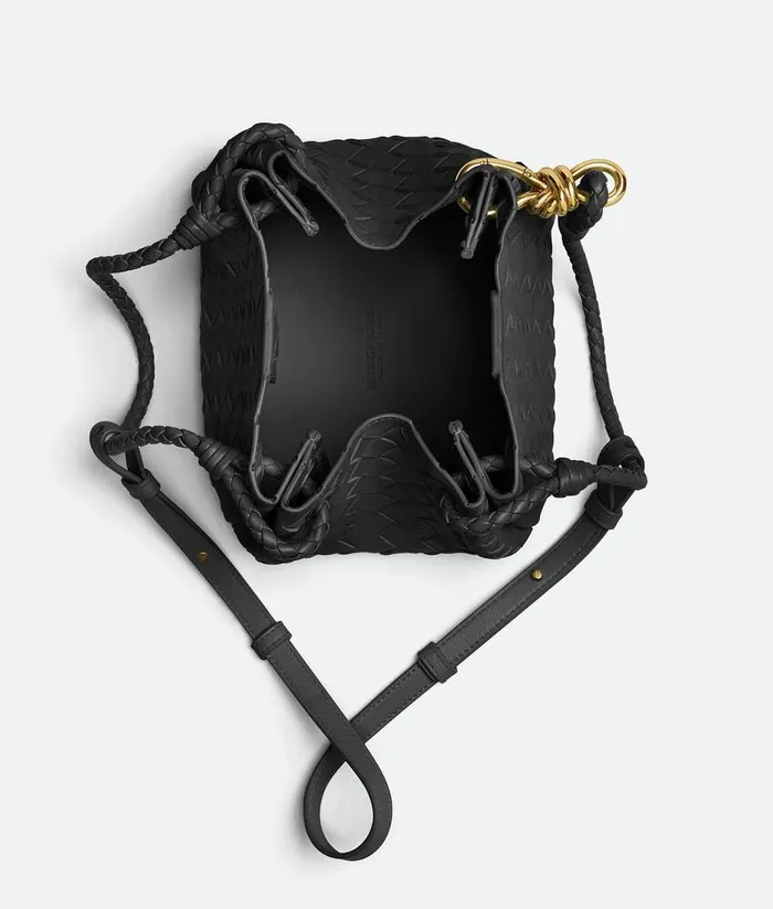 Women Bottega Veneta Shopper Small Parachute Black