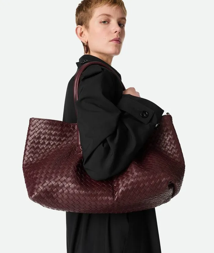 Women Bottega Veneta Shoulder Pinacoteca Madder Brownlunar