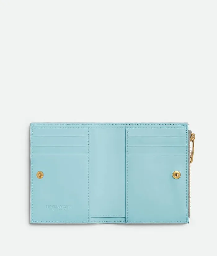 Women Bottega Veneta Small Wallets Cassette Small BiFold Wallet Sterlingzenith