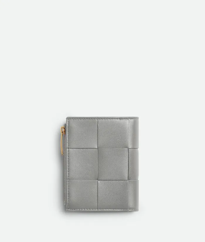 Women Bottega Veneta Small Wallets Cassette Small BiFold Wallet Sterlingzenith