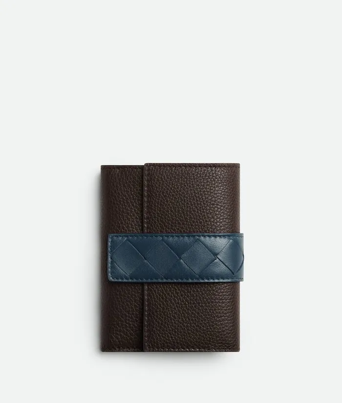 Women Bottega Veneta Small Wallets Tag TriFold Zip Wallet Fondant Deep Blue New Sauge Women Bottega Veneta Small Wallets Tag TriFold Zip Wallet Fondant Deep Blue New Sauge