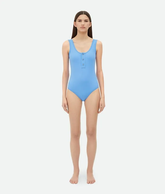 Women Bottega Veneta Swimwear Nylon Swimsuit Admiral