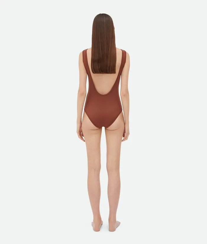 Women Bottega Veneta Swimwear Nylon Swimsuit Pecan