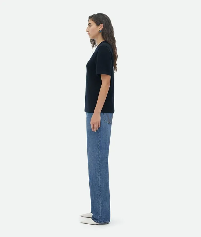 Women Bottega Veneta Tops And TShirts Cashmere TShirt Midnight Blue