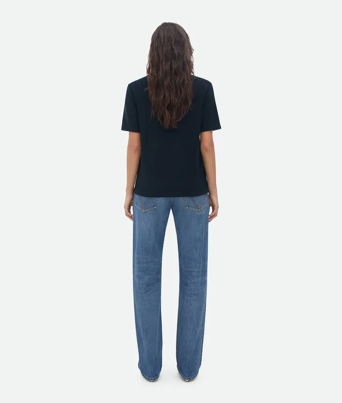Women Bottega Veneta Tops And TShirts Cashmere TShirt Midnight Blue