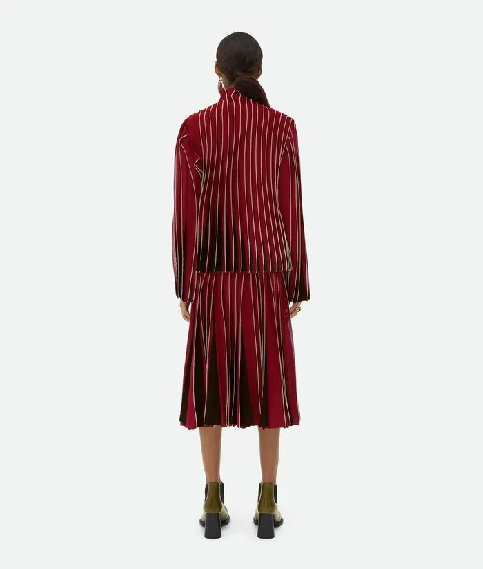 Women Bottega Veneta Tops And TShirts Viscose Frill Top Rosewoodfondant