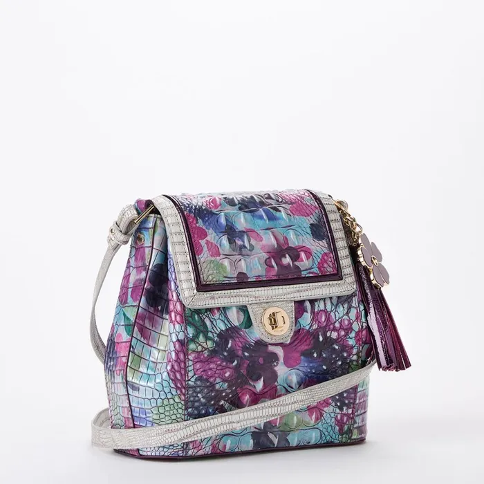 Women Brahmin Crossbodies Margo Lavender Blossoming Women Brahmin Crossbodies Margo Lavender Blossoming