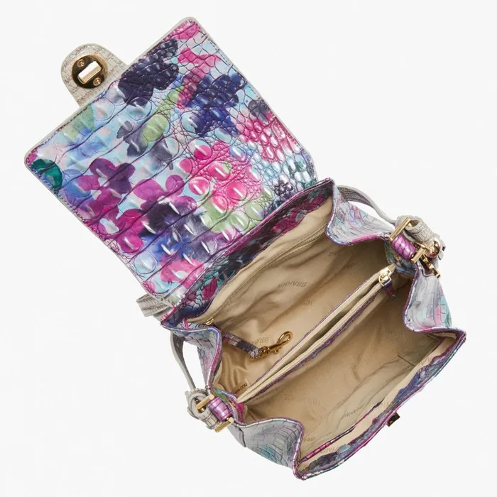 Women Brahmin Crossbodies Margo Lavender Blossoming Women Brahmin Crossbodies Margo Lavender Blossoming