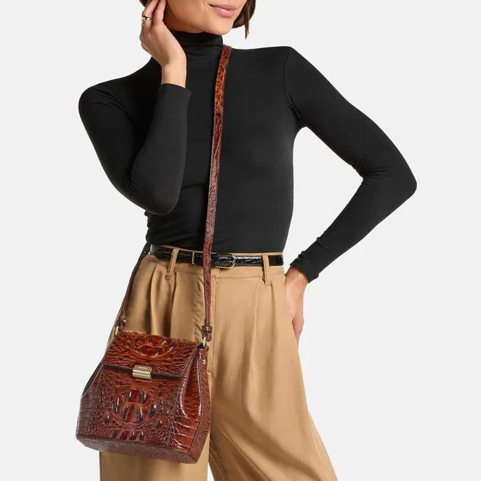Women Brahmin Crossbodies Margo Lavender Blossoming Women Brahmin Crossbodies Margo Lavender Blossoming
