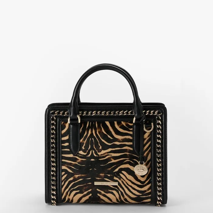 Women Brahmin Satchels Cami Black Caspian