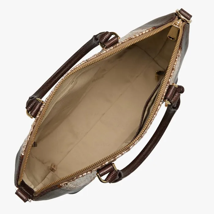 Women Brahmin Satchels Large Duxbury Satchel Ganache Berryline Women Brahmin Satchels Large Duxbury Satchel Ganache Berryline