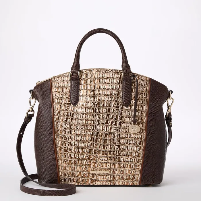 Women Brahmin Satchels Large Duxbury Satchel Ganache Berryline Women Brahmin Satchels Large Duxbury Satchel Ganache Berryline