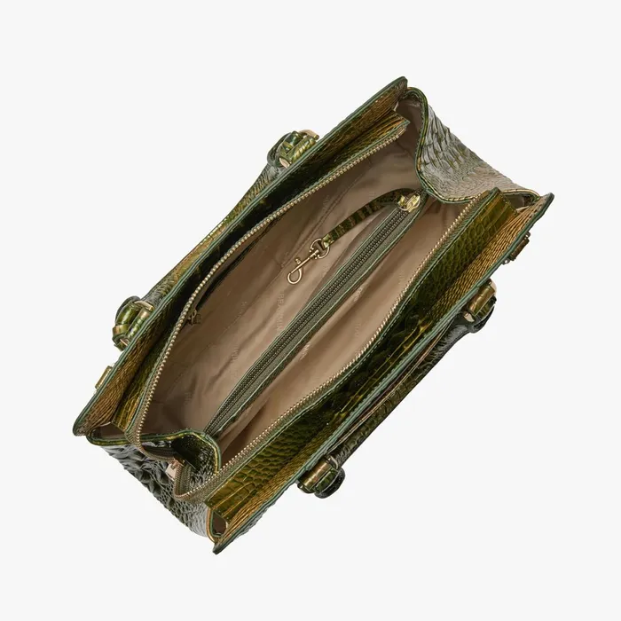 Women Brahmin Satchels Small Finley Matcha Green Women Brahmin Satchels Small Finley Matcha Green