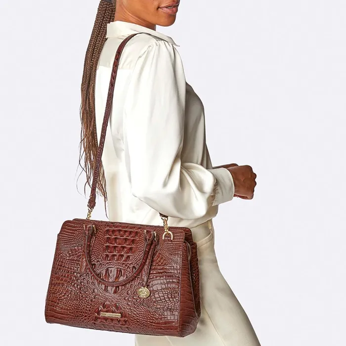 Women Brahmin Satchels Small Finley Matcha Green Women Brahmin Satchels Small Finley Matcha Green