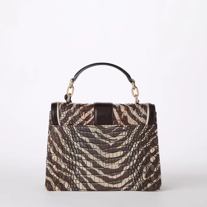 Women Brahmin Satchels Small Hallie Coffee Bengal