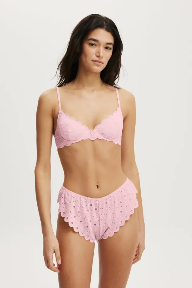Women Bras Cotton On Broderie Underwire Bra French Fairytale