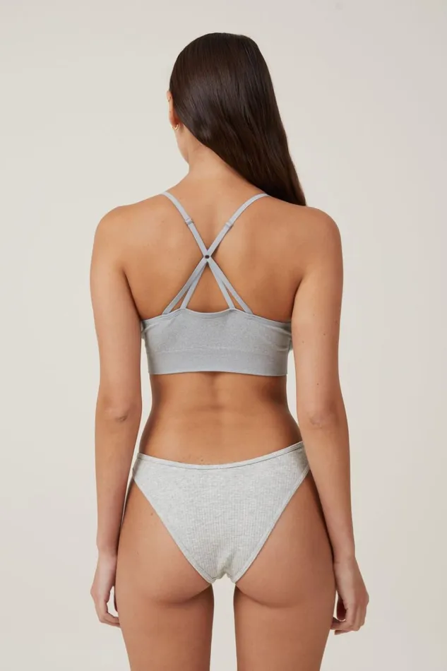 Women Bras Cotton On Seamless Longline Cross Over Padded Bralette Grey Marle Women Bras Cotton On Seamless Longline Cross Over Padded Bralette Grey Marle