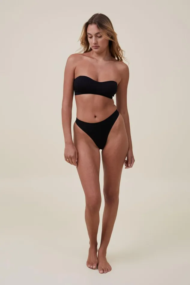 Women Bras Cotton On Seamless Sweetheart Padded Bandeau r Black