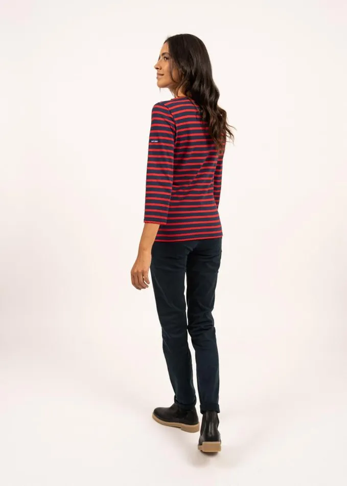 Women Breton Striped Shirts Saint James GALATHEE II Navy Red