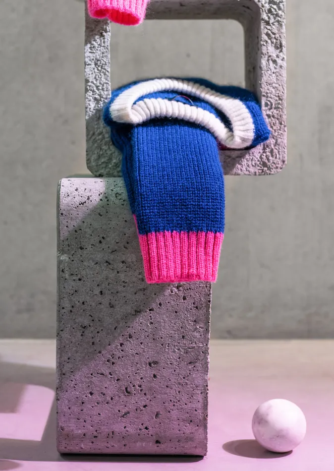 Women Breton Sweaters Saint James HASPARREN Blue Neon Pink Winter White