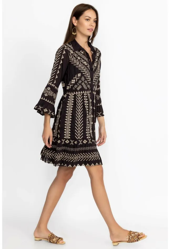 Women Charis Easy Tiered Dress Black Johnny Was Dresses