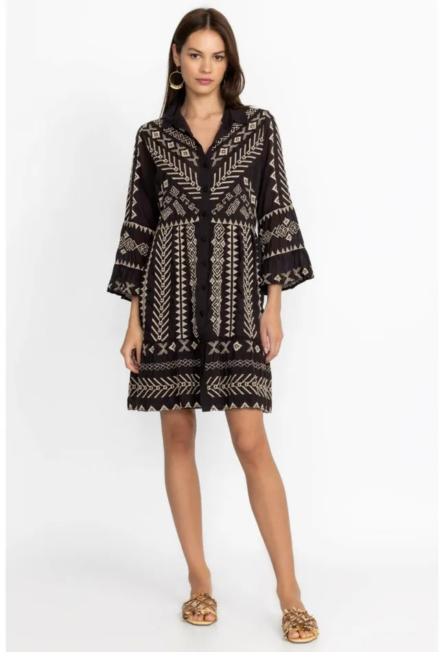 Women Charis Easy Tiered Dress Black Johnny Was Dresses