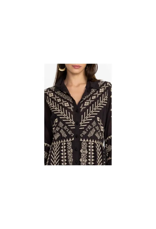 Women Charis Easy Tiered Dress Black Johnny Was Dresses