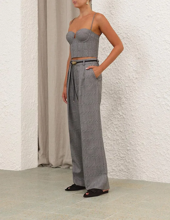 Women Clothing Zimmermann Crush Check Bustier Check