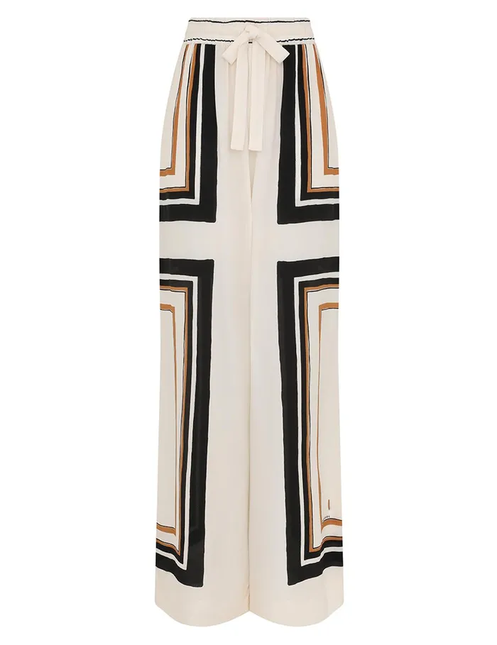 Women Clothing Zimmermann Draw Waist Pant Stripe