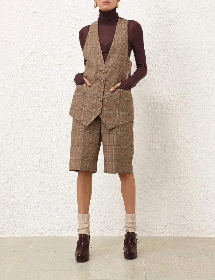 Women Clothing Zimmermann Eden Checked Short Check