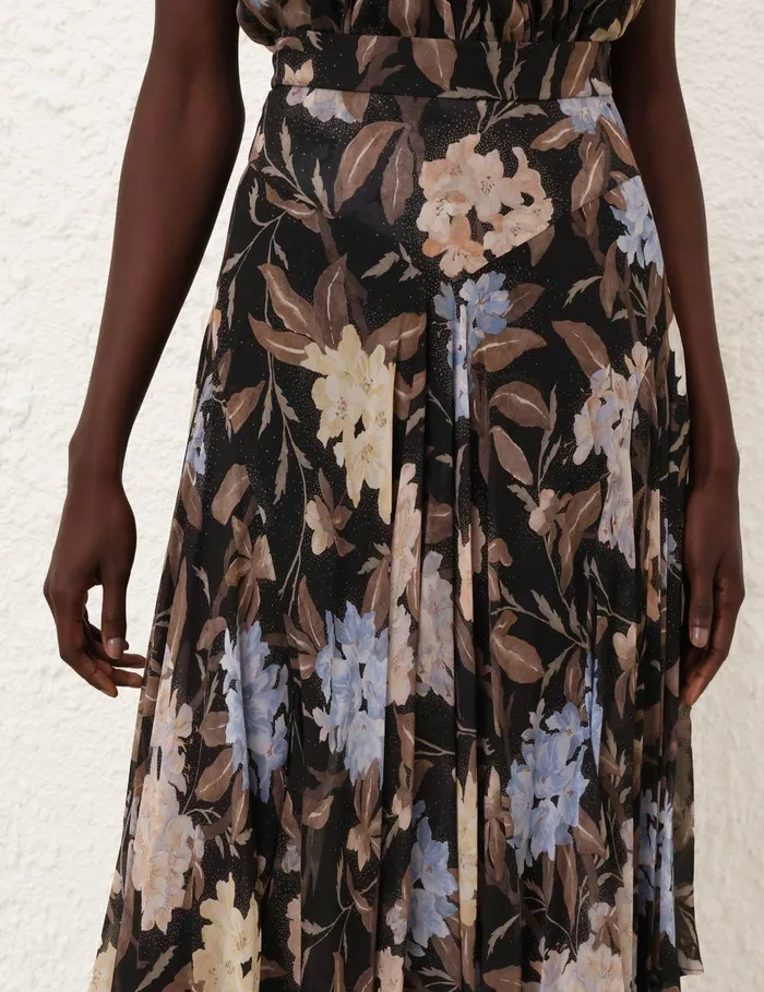 Women Clothing Zimmermann Eden Handkerchief Skirt Black Inca Lily