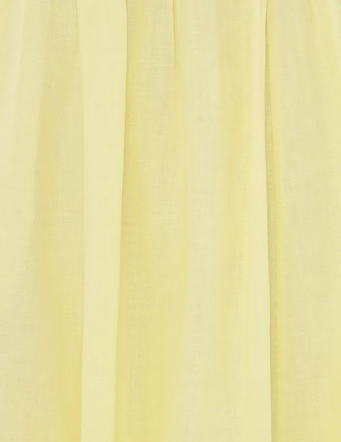 Women Clothing Zimmermann Halliday Scallop Midi Dress Yellow