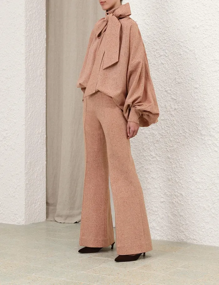 Women Clothing Zimmermann Illustration Melange Blouse Red
